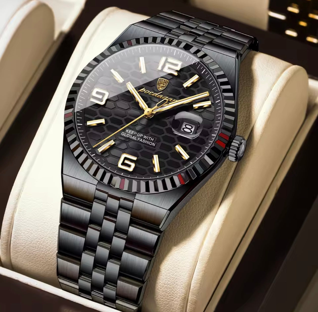 ASTORIA Date Prestige - Montre Homme en Acier Inoxydable